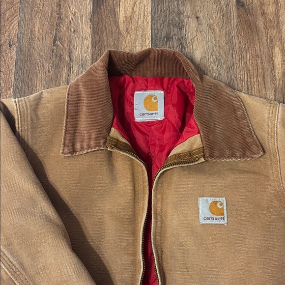 Carhartt Detroit Vintage brown canvas barn jacket corduroy collar - Picture 2 of 5